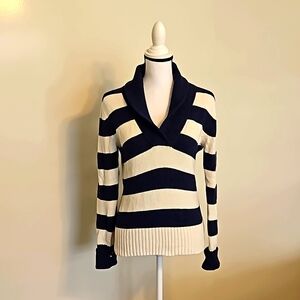 American Eagle Outfitters Navy Striped Sweater